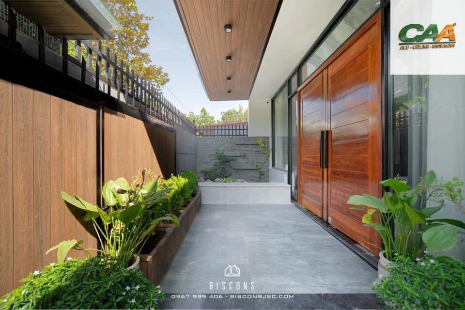 trần nhôm G-shaped vân gỗ