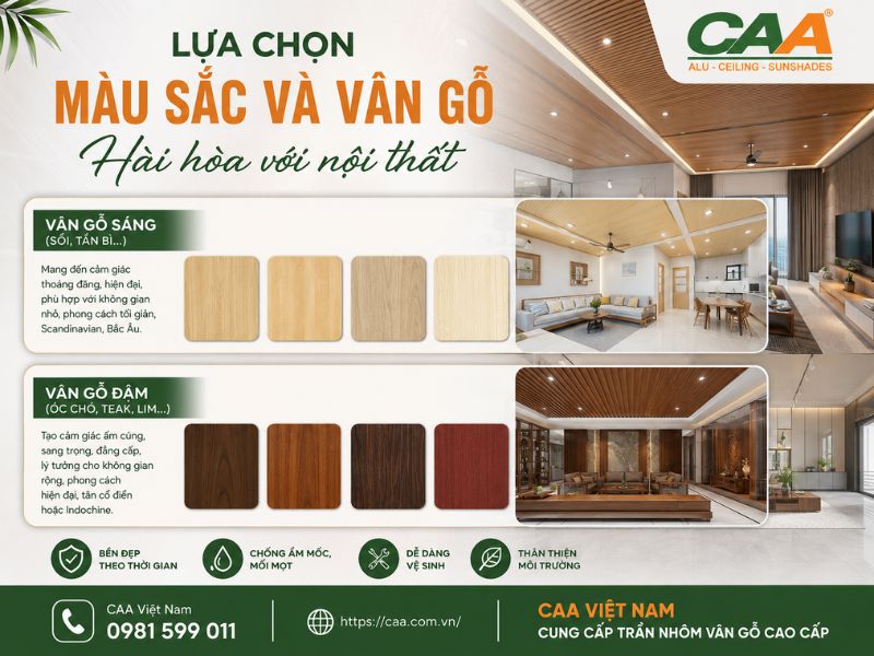Có nên dùng trần nhôm vân gỗ cho nhà ở