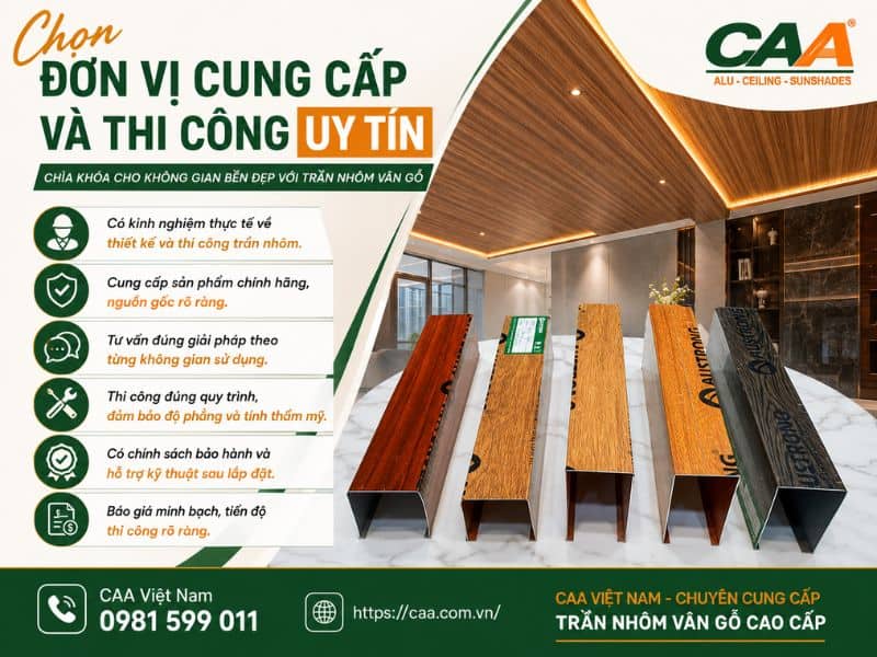 Có nên dùng trần nhôm vân gỗ cho nhà ở