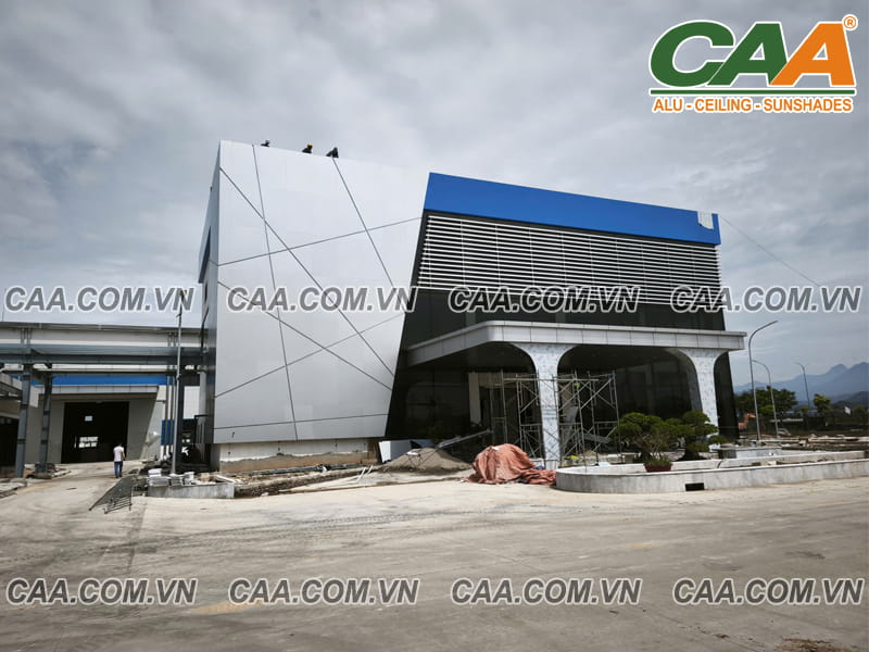Dự án thi công tấm Alu Alcorest và lam nhôm hộp tại Khu công nghiệp Bá Thiện, Vĩnh Phúc