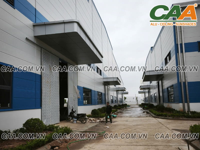 Dự án thi công tấm Alu Alcorest và lam nhôm hộp tại Khu công nghiệp Bá Thiện, Vĩnh Phúc