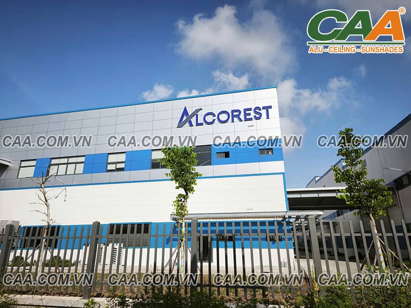 Dự án thi công tấm Alu Alcorest và lam nhôm hộp tại Khu công nghiệp Bá Thiện, Vĩnh Phúc