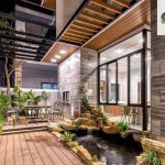 Trần nhôm giả gỗ ban công
