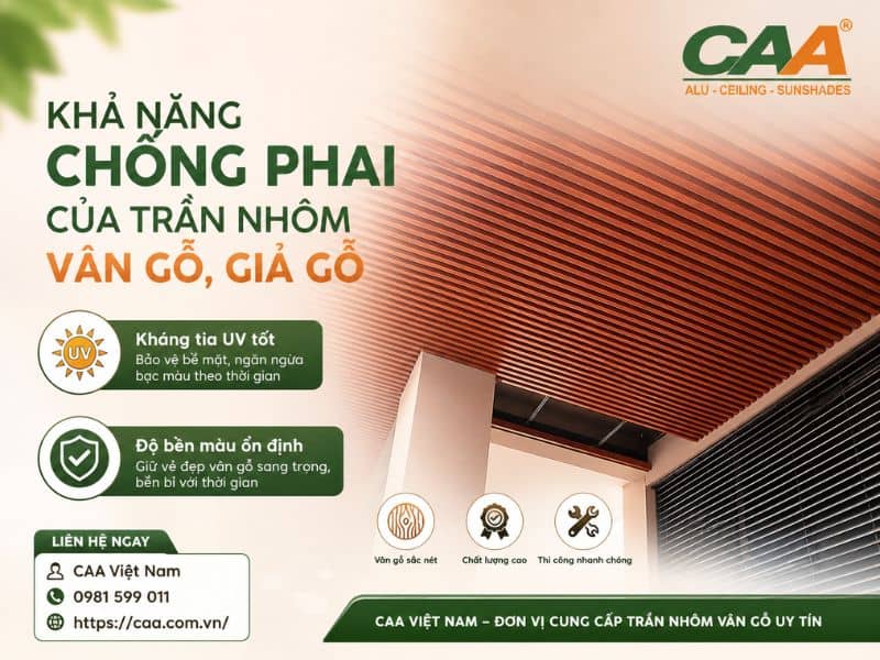 Trần nhôm vân gỗ có bền không